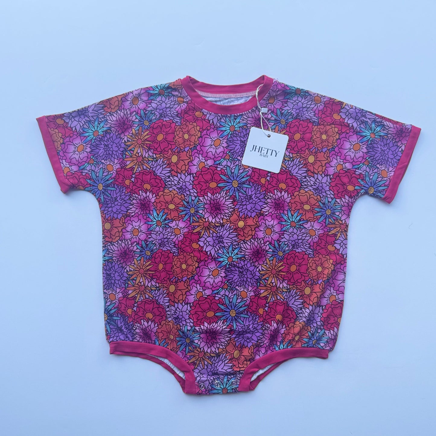 Groovy Garden Oversized Bubble Romper