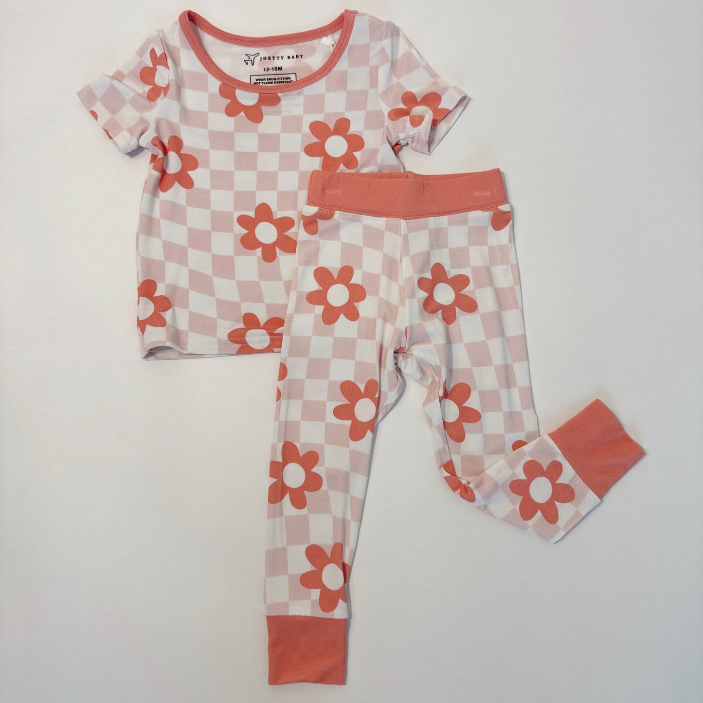 Checkerbloom Bamboo Short-Sleeve Set