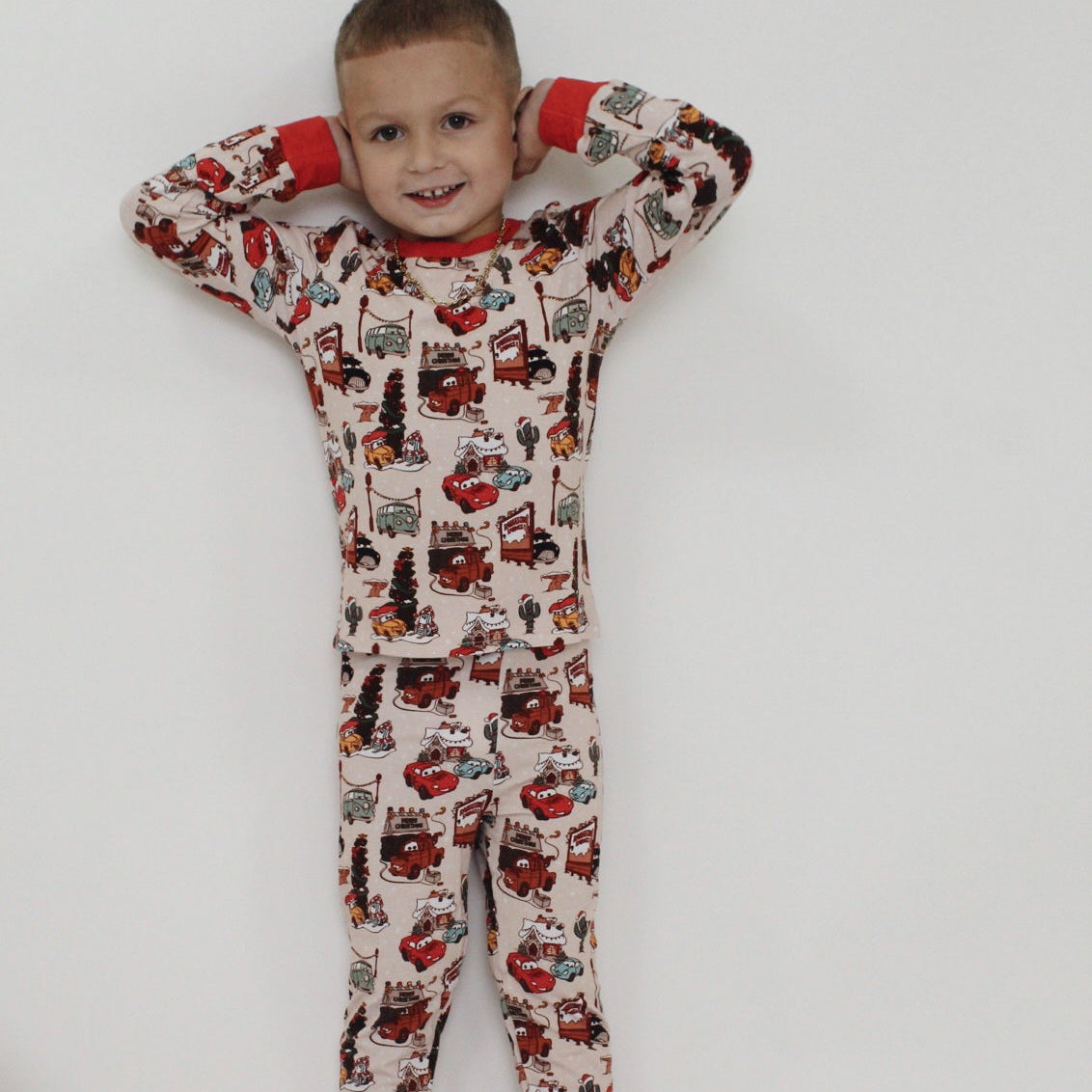 Christmas Cars Bamboo Set