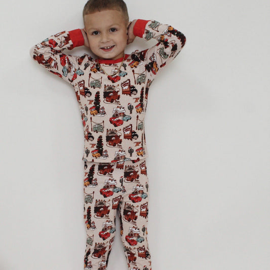 Christmas Cars Bamboo Set