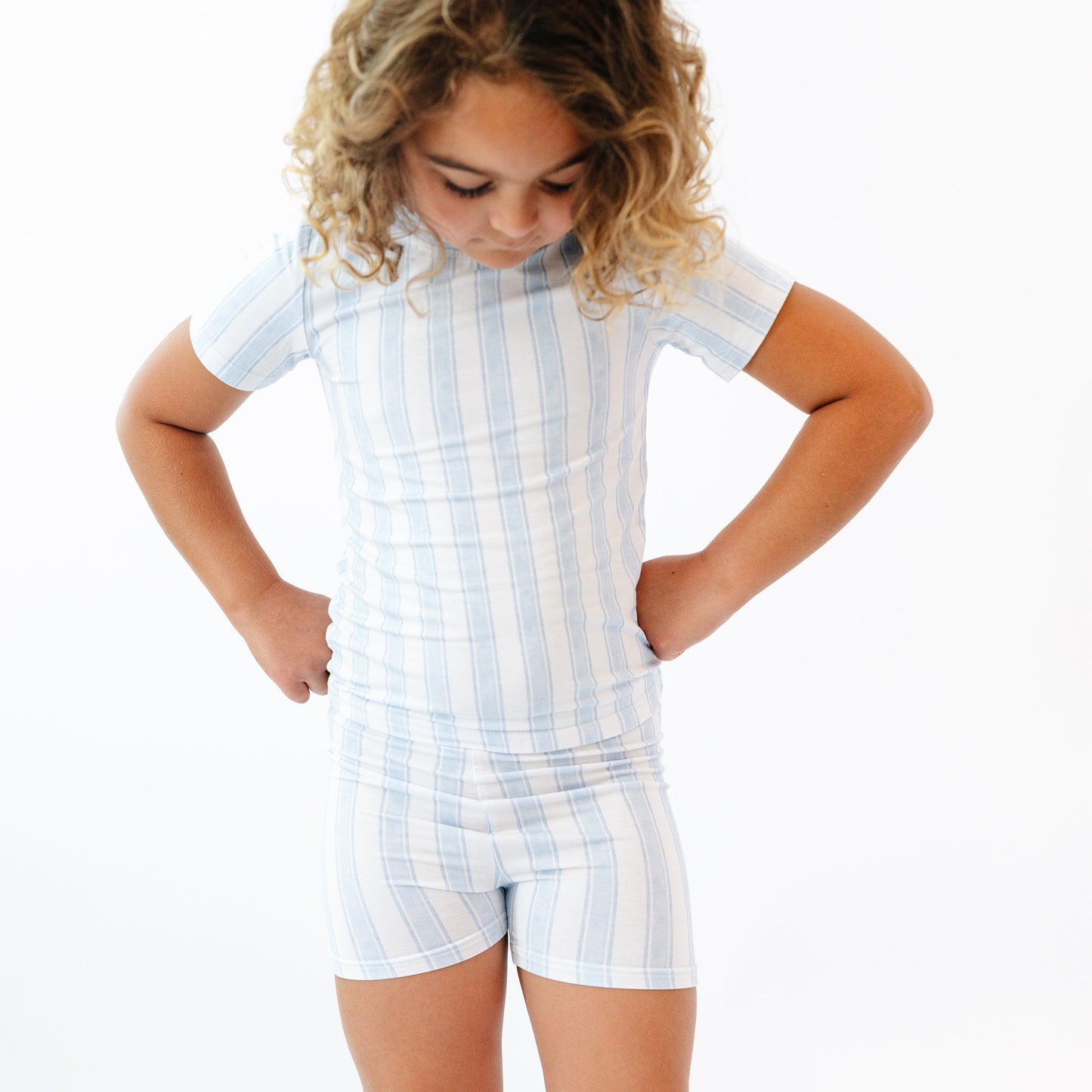 Watercolor Stripes Short Set