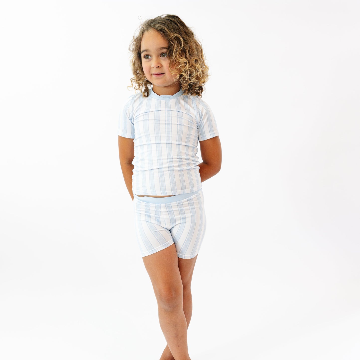 Watercolor Stripes Short Set