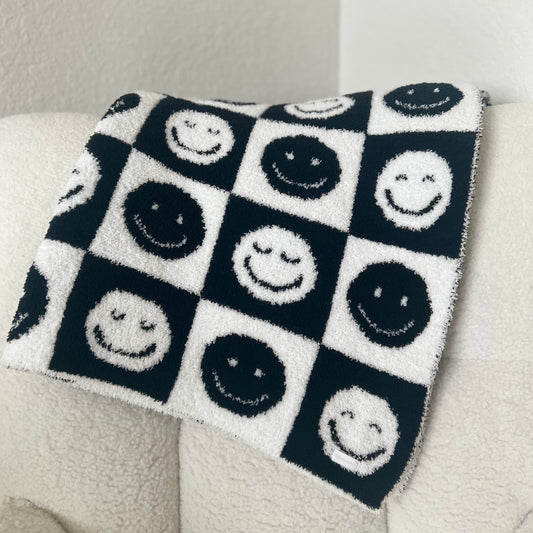 Smiley Checkered Blanket