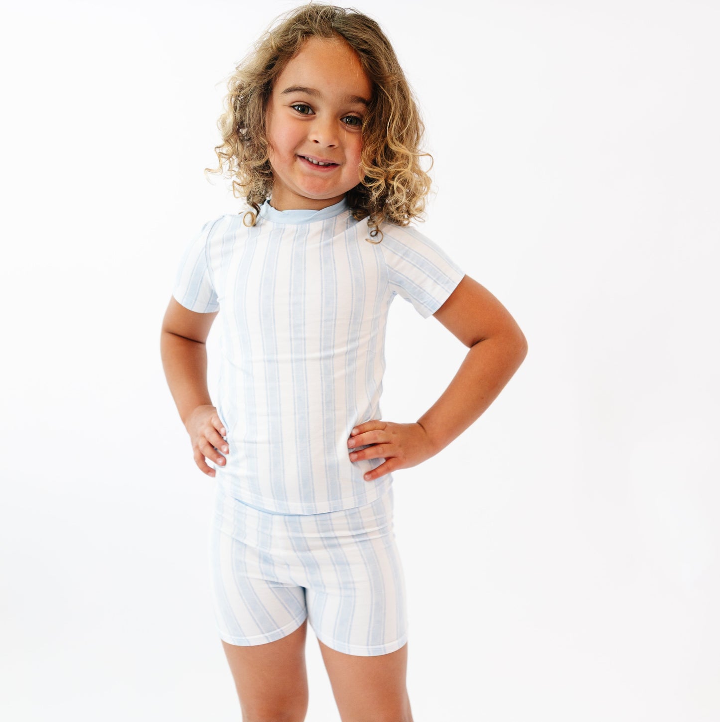 Watercolor Stripes Short Set