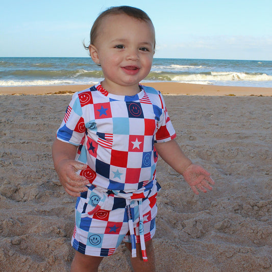 USA Checkered Daywear Set